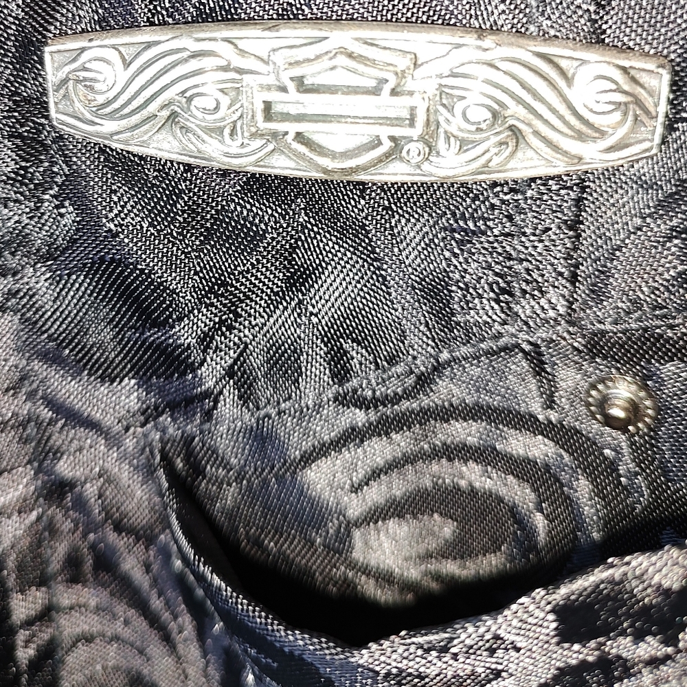 Harley-Davidson Black Floral Bomber Jacket - Picture 5 of 10